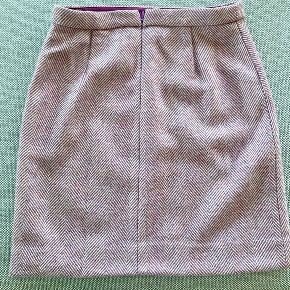J. Crew lavender s 2 herringbone skirt. Excellent condition. - Picture 3 of 3